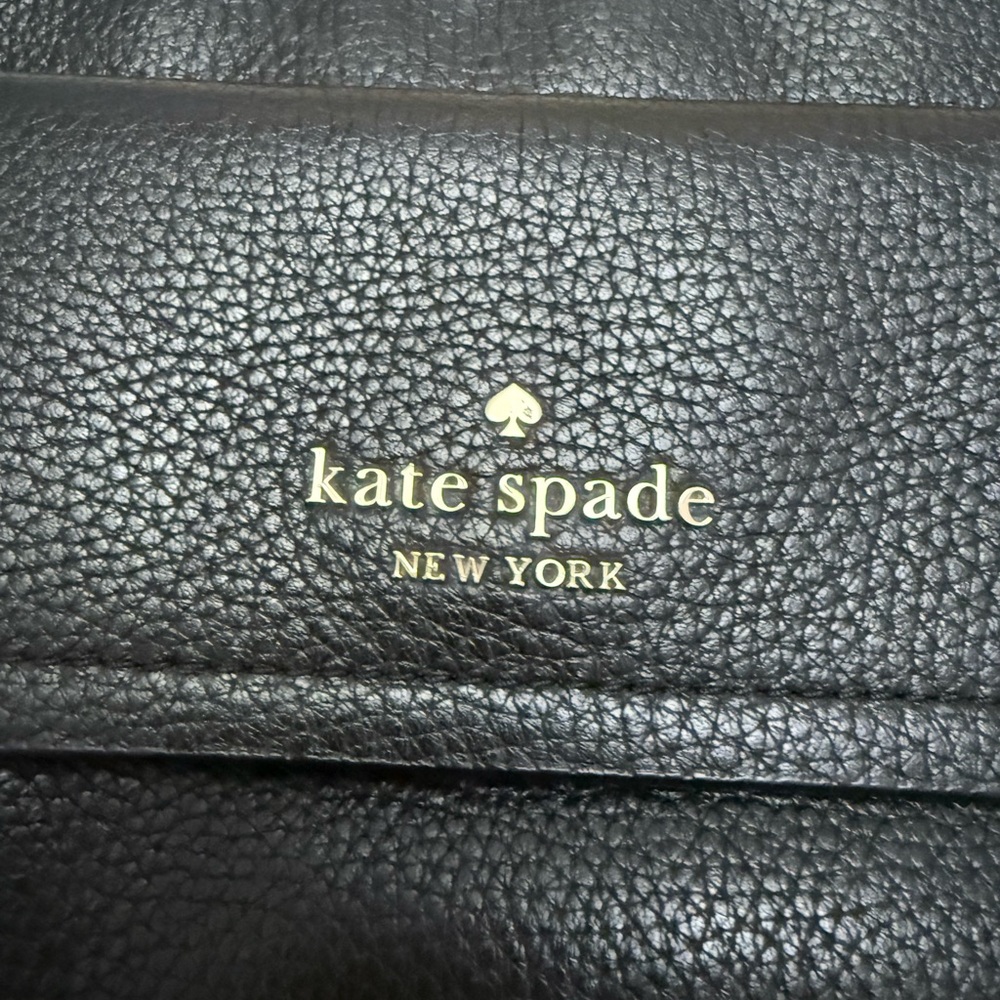 Kate Spade Black Crossbody Bag with Striped Strap - Picture 3 of 12